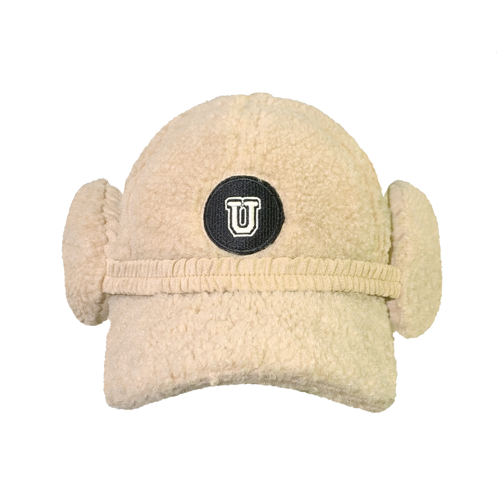Korean Style Personality Letter Earflap Duckbill for Women, Autumn and Winter Fleece-Lined Warm Ear Protection Integrated Casual Versatile Hat Trend