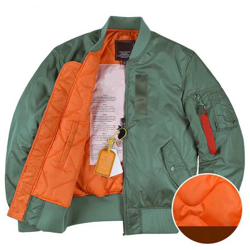 Men Autumn and Winter Flight Jacket Thickened Cotton Pad MA1 Bomber Coat Outdoor Baseball Uniform Outerwear S261017KQ0K