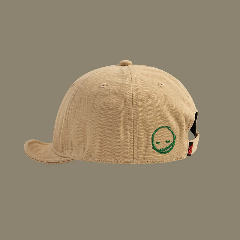 Basic Simple n Solid Color Short-Brimmed Embroidered Pattern Baseball Cap Suitable for Men and Women for Equestrian Sports.261016