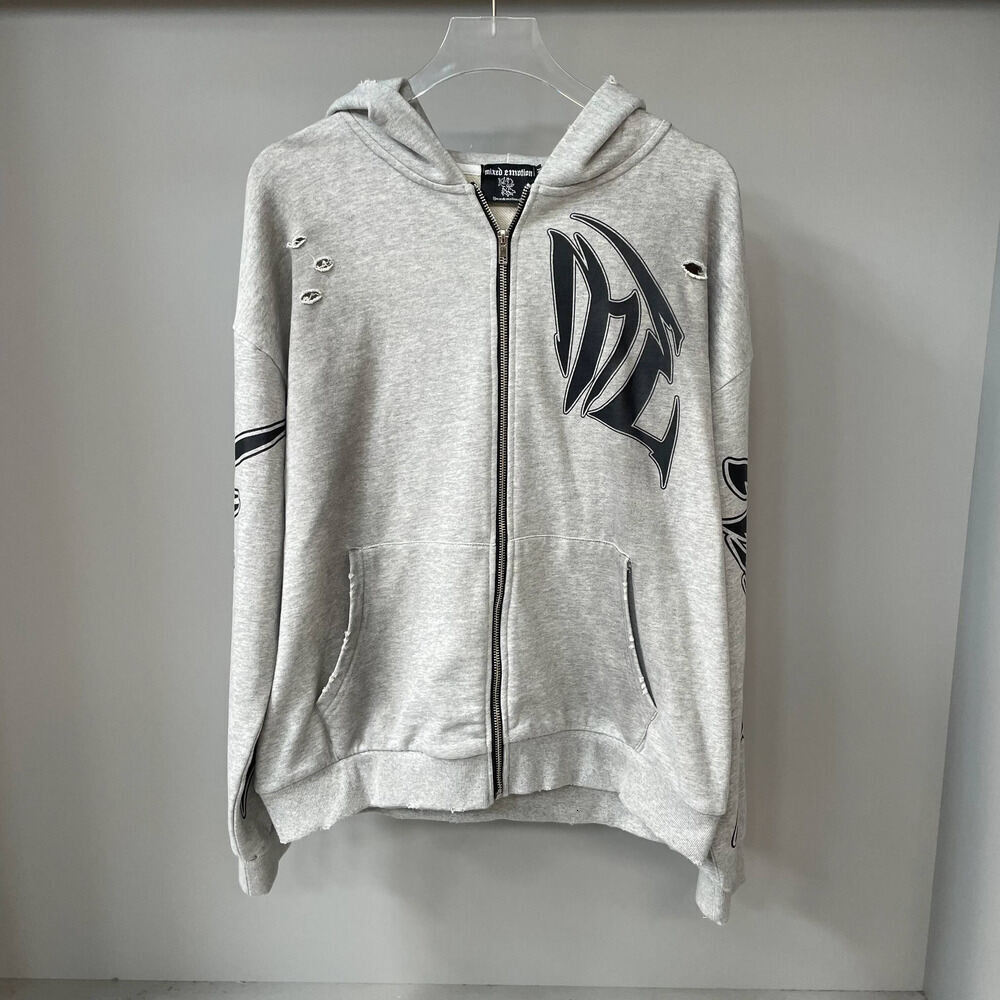 MIXED EMOTION Hoodie Designer Shirts Mens Y2k Hoodies Letter Tee High Street Summer Fashion Hip Hop Retro Casual Cotton Printed Shorts Sleeveds Shir
