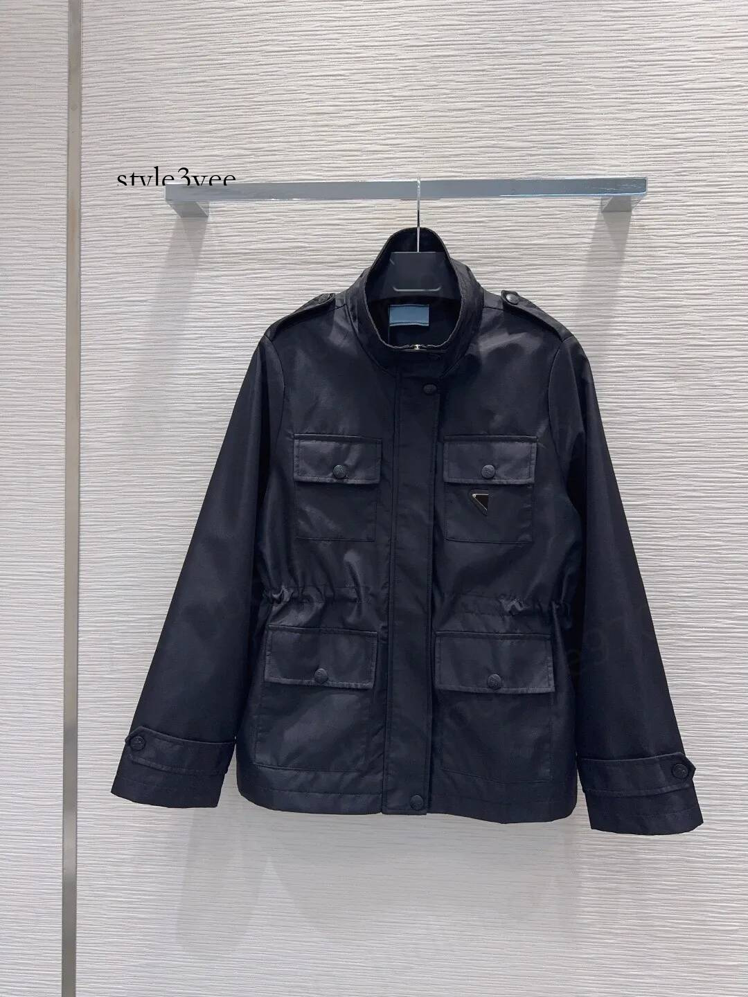 Vintage GG jacket women Printed Cropped Blazer Turn Down Collar g Outerwear with Side Pockets Brand Fashion Fabric Casual fucci Jacket Outer Coat cb