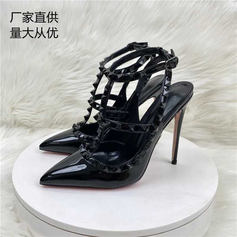 2025 New European and American High Heel Sandals 12CM Fashionable Pointed Narrow Heel Women's Sexy Shoes Liuding Shoes Q261015