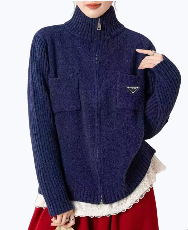 Designer womens knitted cardigan womens sweaters autumn and winter new knitted knitted cardigan casual loose long-sleeved coat for women