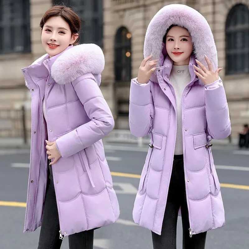 Women's Down Parkas Women's Down Cotton Jacket 2025 Comfortable Elegant Ladies Winter Parka Coat Loose Temperament Lady Cotton Padded Oute