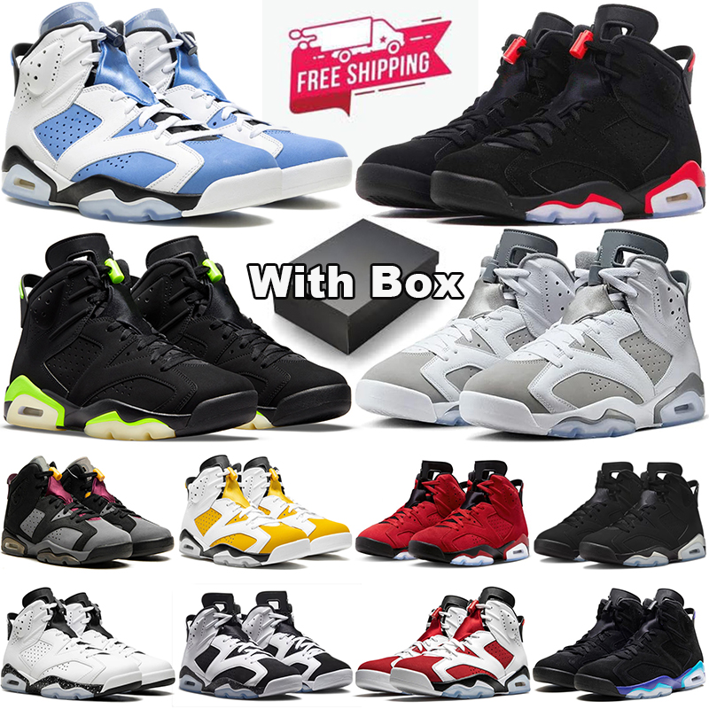 with box free shipping basketball shoes 6s designer sneakers outdoor trainers men womens panda black cat cactus jack 6 lightning what the mens disco