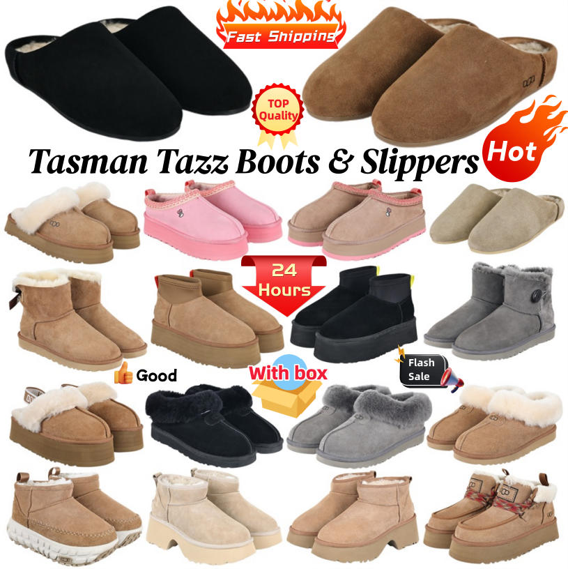 Designer boots womens slippers Tasman tazz slides womens snow boots women platform Boot Classic Micro ultra mini boot Shearlingsuede men shoes winte