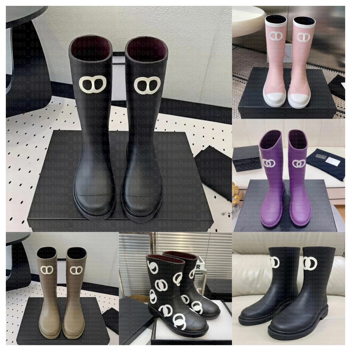 boots designer womens Rain Boots Women Luxury Boot designer shoes Rubber Fall Winter High Quality Slip designer boots 22 Casual Waterproof Footwear