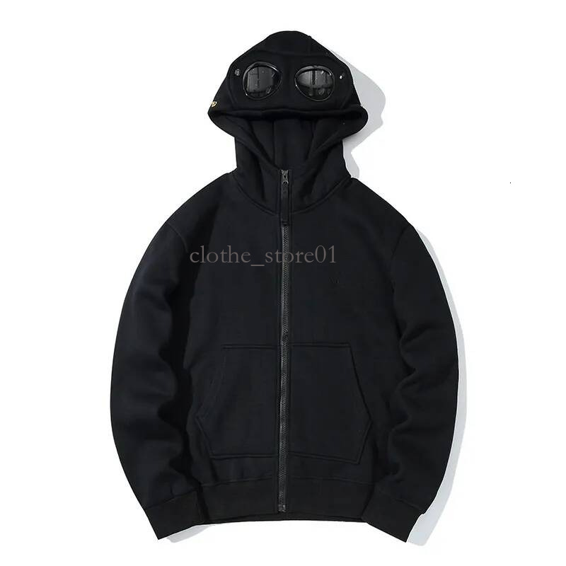 Company Hoodie Mens Circular Lens Pullover Zipper Hooded Sweatshirt Lens Top Casual Goggles Street Wear Goggle Hood Urban Military Functional Coat S