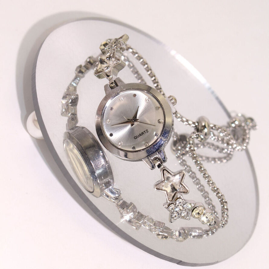 ral Diamond-Embellished Watch, Korean-Style Fashion Pull-Out Bracelet ladies For Female Students, High-Appearance Women's S ljh456