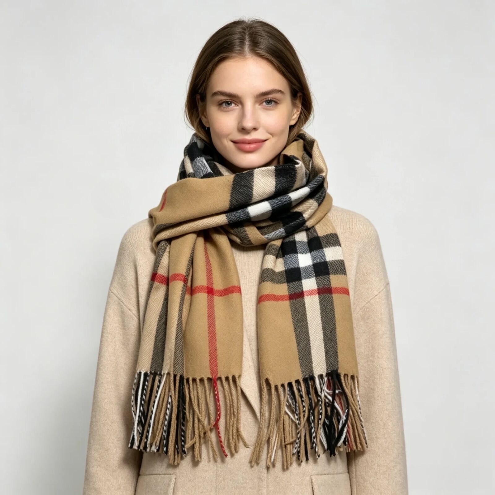 2026Classic Plaid Soft Warm Shawl 180x30cm Long Wrap Scarf Luxury Unisex Winter AccessoryBest Sellers