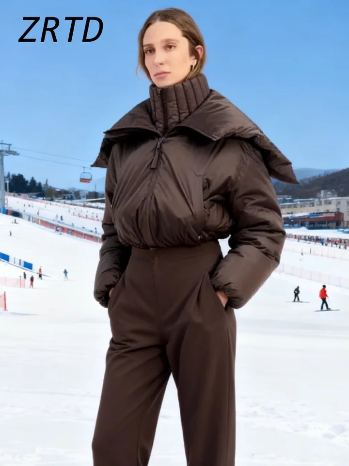 Warm Womens Winter Ski Jumpsuit With Hood Belt Stand Collar One Piece Ski Suits 2026 Autumn Lady Street Fashion Romper 261016