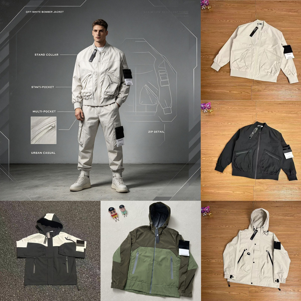 stone Jumper Men Stone Hooded Cargo Women Long Sleeve Sweatshirt Casual Brand Pullover Hood Jacket Black Daily Outdoor Loose Streetwear Top df