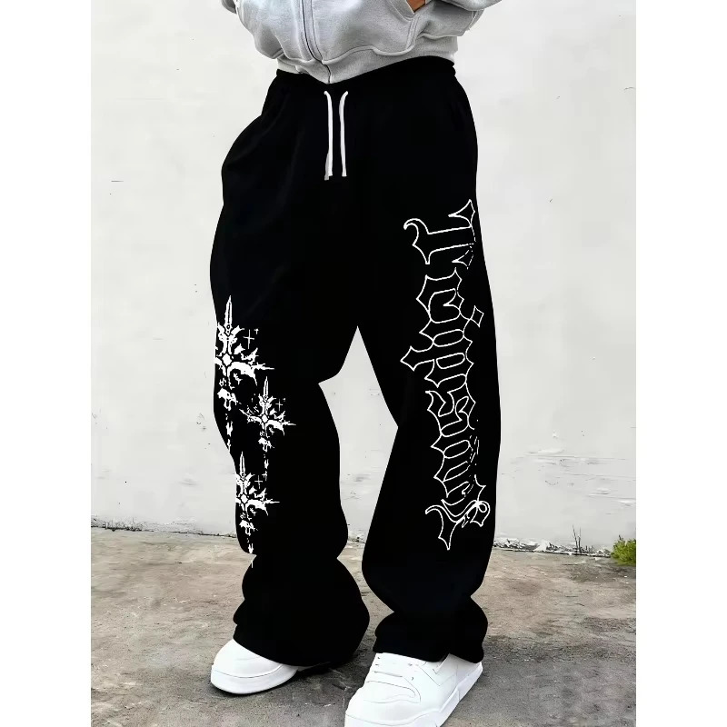 2026 Trendy Men's Women's Versatile Solid Color Drawstring Loose Casual Sports Trousers Suitable for Streetwear Pants 261013