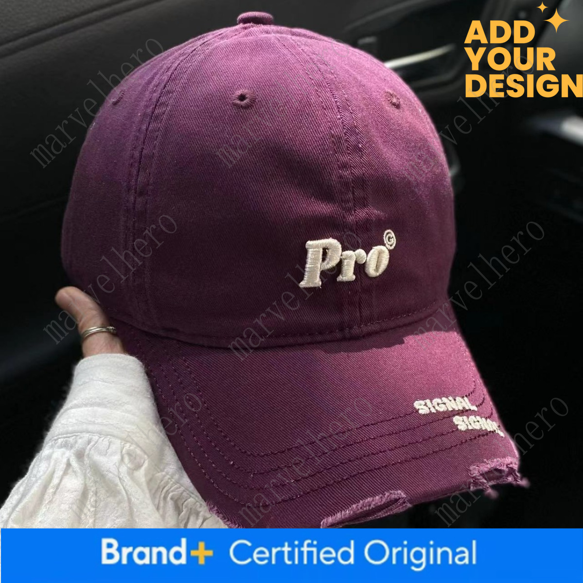 New Trendy Brand Frayed Distressed Baseball Women Korean Fashion Personality Street Soft Top Wide Brim Sunshade Duckbill Cap For Men
