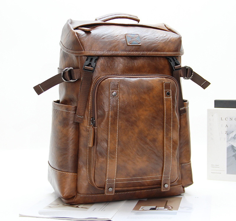 Designer Women Backpack PU Leather Men Rucksack Vintage Double Ladies Shoulder Bag Large Capacity School Bag Backpacks Daypack Bagpack