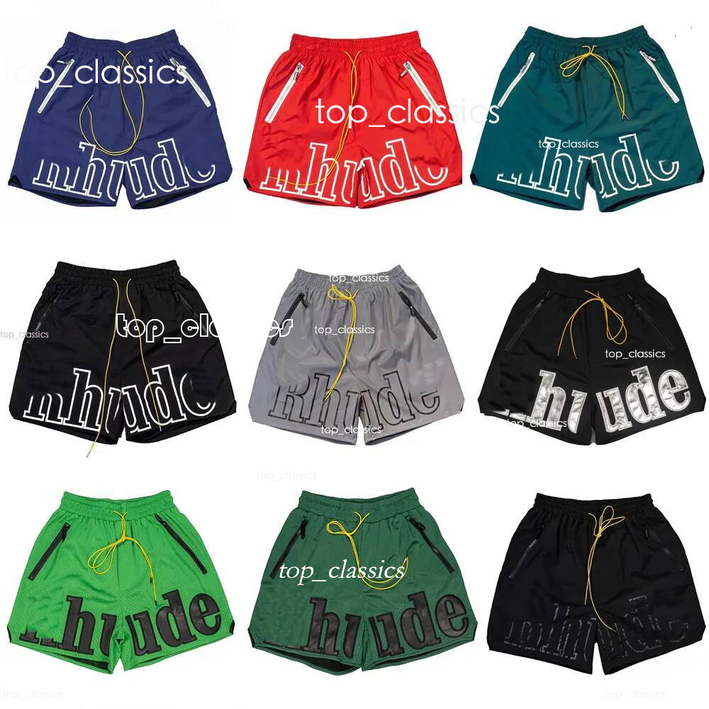 Rhud Short Athletic Short Gym Shorts Mens Sweat Short Fitness Summer Sports Shorts Bule Red Elastic Waist High Street Loose Casual Rhud Shorts Jogge