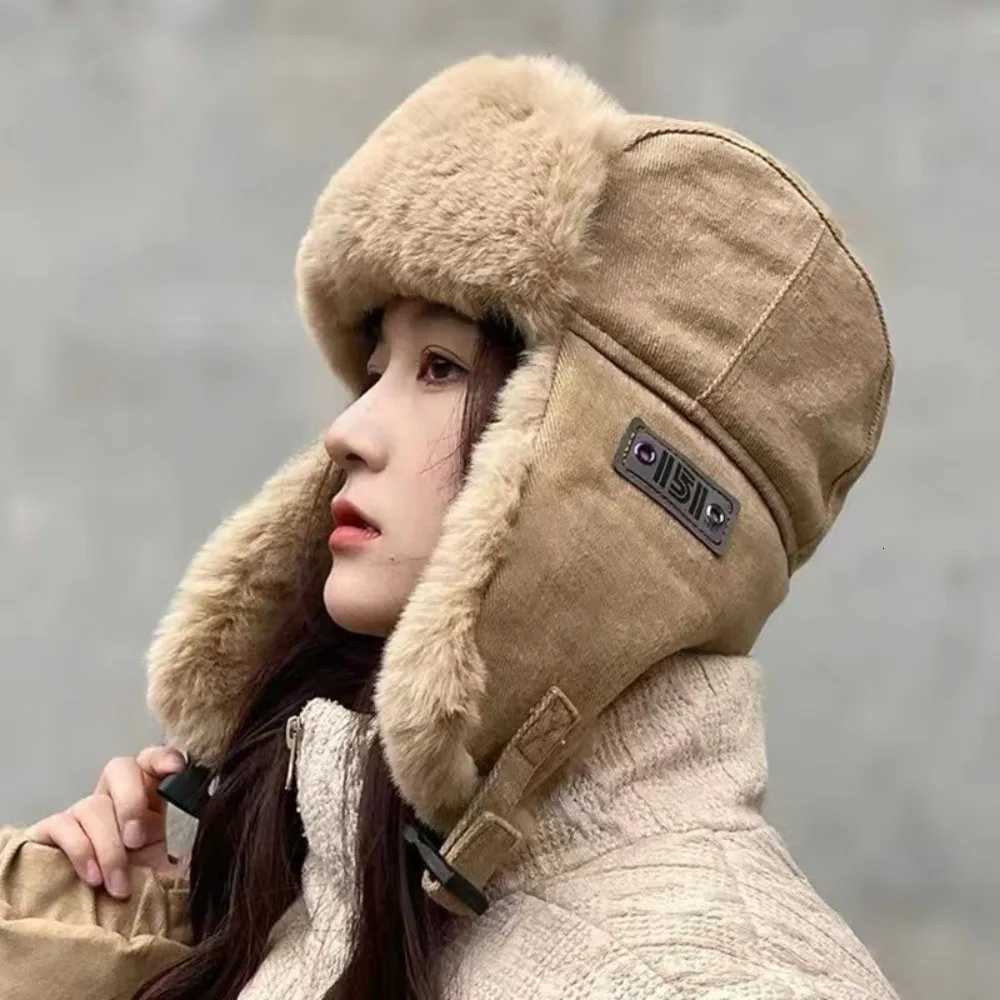 Trapper Hats Fashion Thick Bomber Hat with Ear Flaps Waterproof Ear Protectors Hats Keep Warm Faux Fur Winter Hat MaleT261017