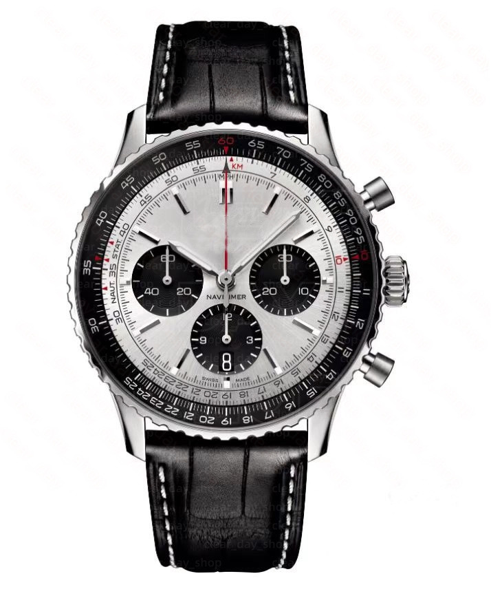 AAA Round Pilot Chronograph Wristwatch Mens Breitlinlyity Watch Designer Watch High Quality Automatic Quartz Breiles Watch Men's Business Leisu