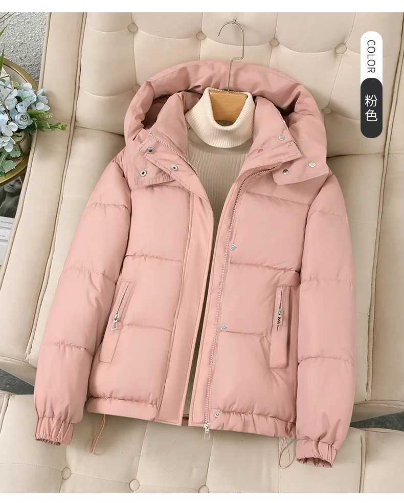 Women's Down Parkas Women's Short Hooded down Jacket Korean Style Thickened Cotton Winter Coat Small Autumn 2026 NewT261017