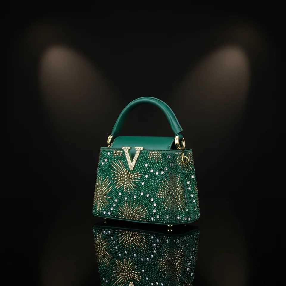 Evening Bags Super Product Rhinestone Handbag Women's 2026 Fashion Bucket Bag Quality Designer Small Bag Dinner Party Bag 21 CM H261016