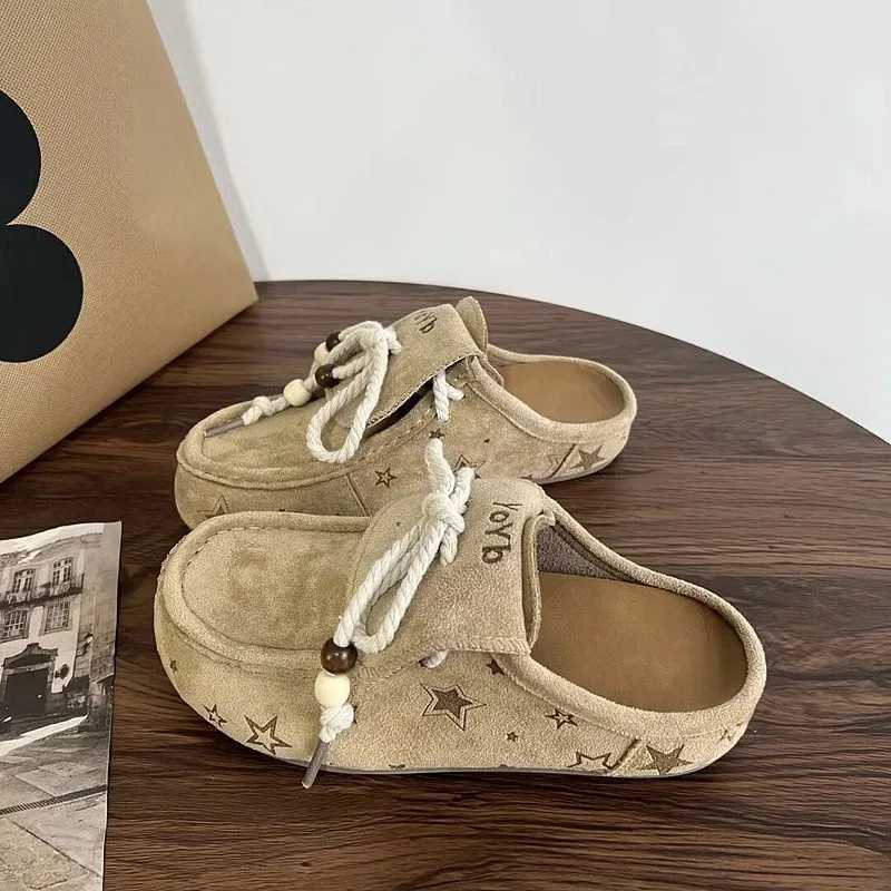 Flats Platform Women Slippers Summer Fashion Casual Shoes Cozy Slingback Woman Mules Shoes 2025 Trend Brand Dress Zapatos Mujer Q261015