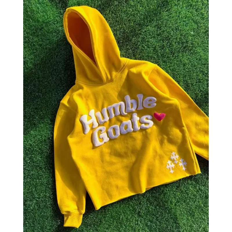2026 Autumn Sunny Gothic Womens Puff Letter Print Hoodie American Vintage Y2K Long Sleeve Pullover Sweatshirt Unisex 261017