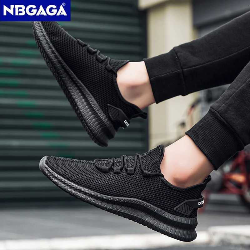 Casual Shoes Lightweight Men's Black Sneaker Casual Sport Running Lace-up Outdoor Man Breathable Mesh Walking Shoes H261016