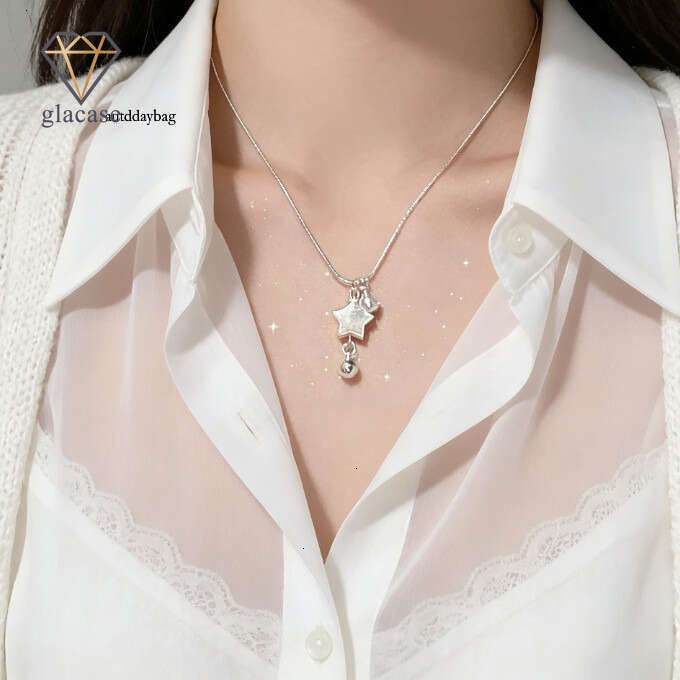 Korean-style shell star pendant necklace for women, versatile and niche, with a high-end feel, clavicle chain, light luxury, trendy accessory