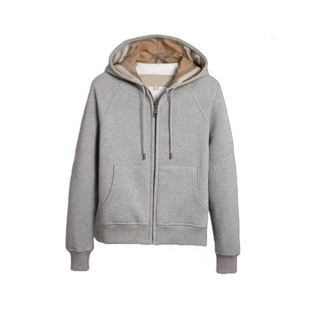 Burburyrs Men Hoodies British Style Hooded Womens Sweatshirts Spring And Autumn Zipper Jacket Casual Sweatshirts Women Cardigan Designer BB Hoodie A