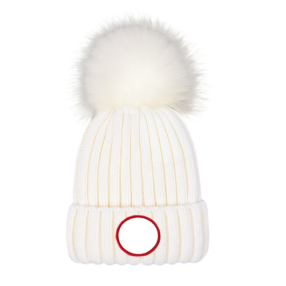 Fashion Adults Thick Warm Winter Outdoor Sport Hat For Women Soft Stretch Knitted Pom Poms Hats Men Women Beanies Ski Caps High Quality C-5