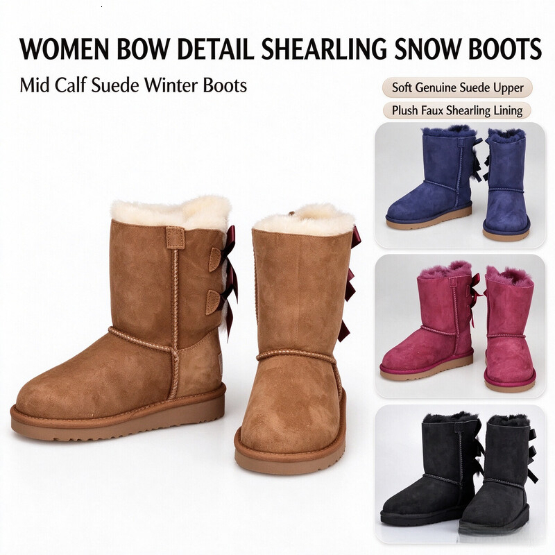 HOT sell new classic designer AUS WOMEN SNOW BOOTS 32800 bowknot Bow SHORT WOMEN BOOTS KEEP WARM
