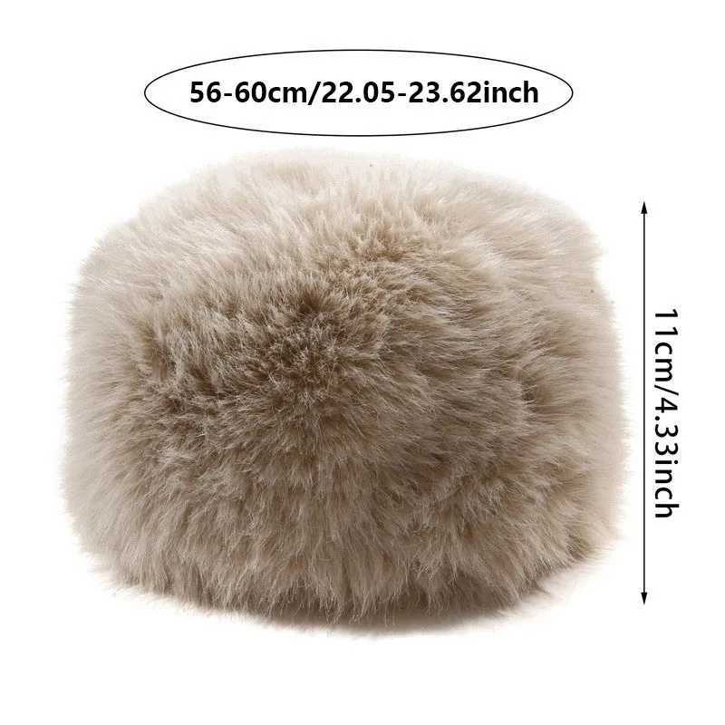 Beanie/Skull Caps Women Plush Fisherman Hat Fluffy Fur Bucket Hat Warm Women's Winter Hat Thicken Cold Snowy Day Panama Cap Q261017