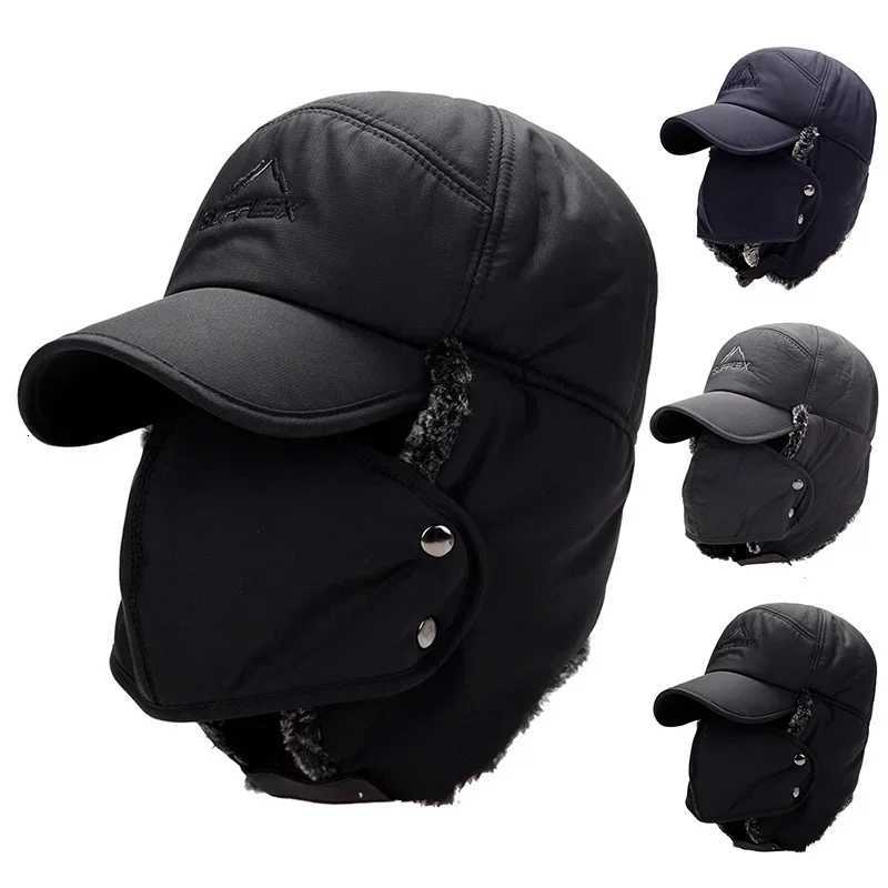 Trapper Hats Winter Fur Warm Windproof Hat Men Women Lei Feng Cap Bomber Faux Fur Ear Flap Cap Black Ski Trooper Trapper Cold Anti-snow CapT261017