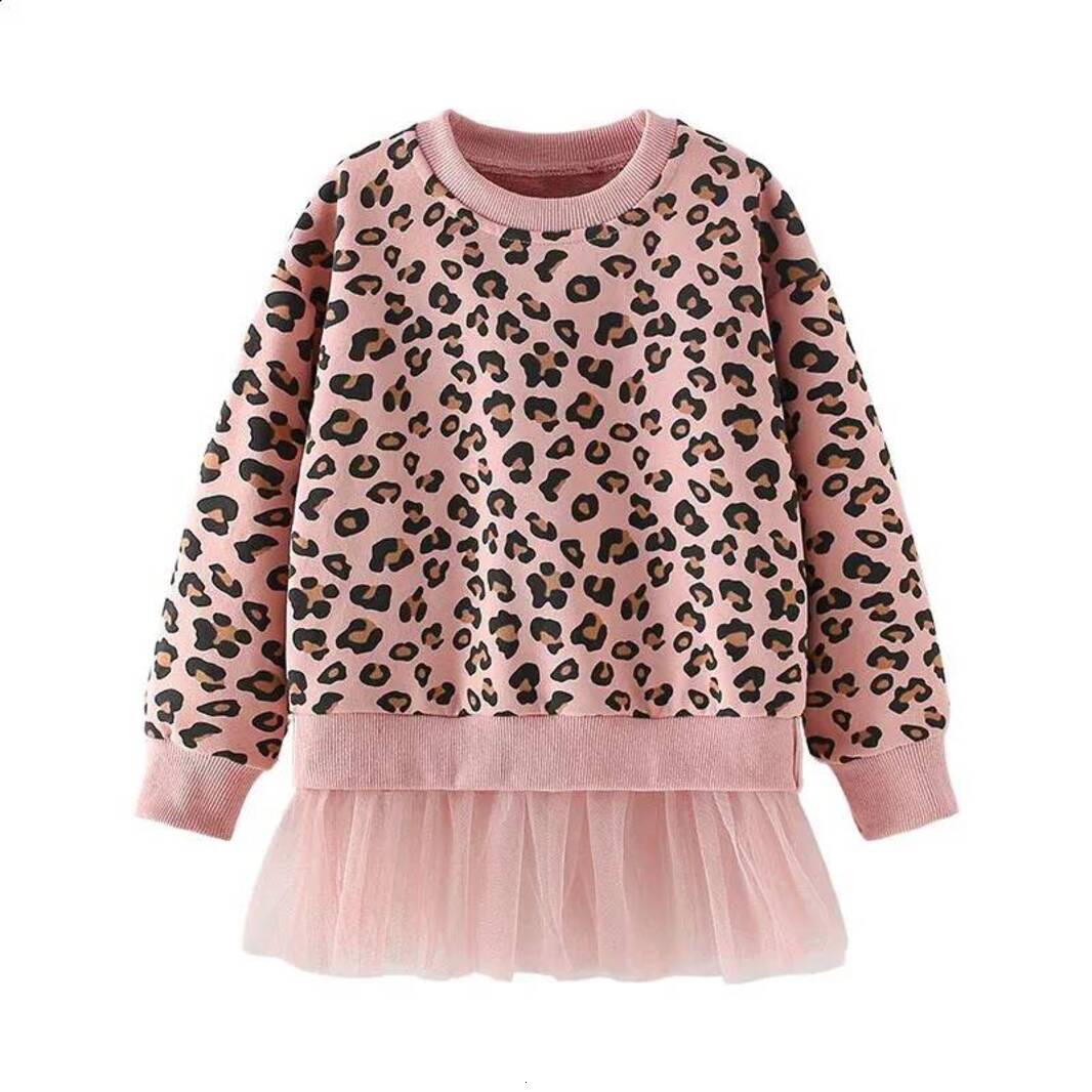 Girls Hoodie 3 8T Long Sleeve Autumn Spring Winter Arrival Leopard pullover Print Baby Clothes Girls Sweatshirts Toddler Costume Mesh Hood Shirts Cr