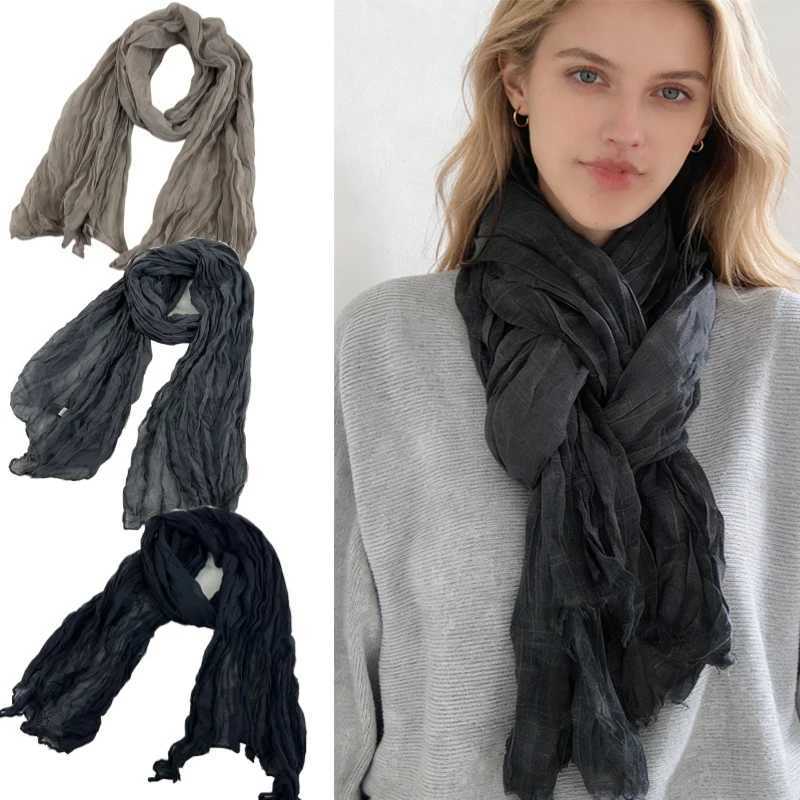 Long Scarves For Women Soft Cotton Linen Scarf Breathable And Comfortable Shawl For Autumn Winter 180*70cm Solid Color Wraps S261017SR7Z