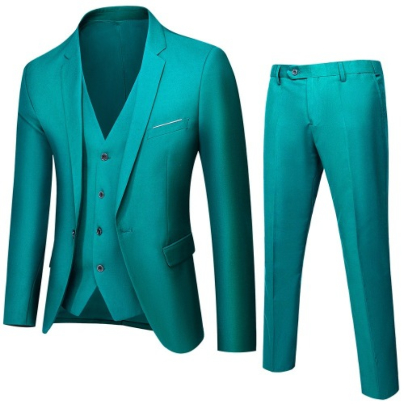 (343) Men's Slim-Fit Business-Casual Suit Set