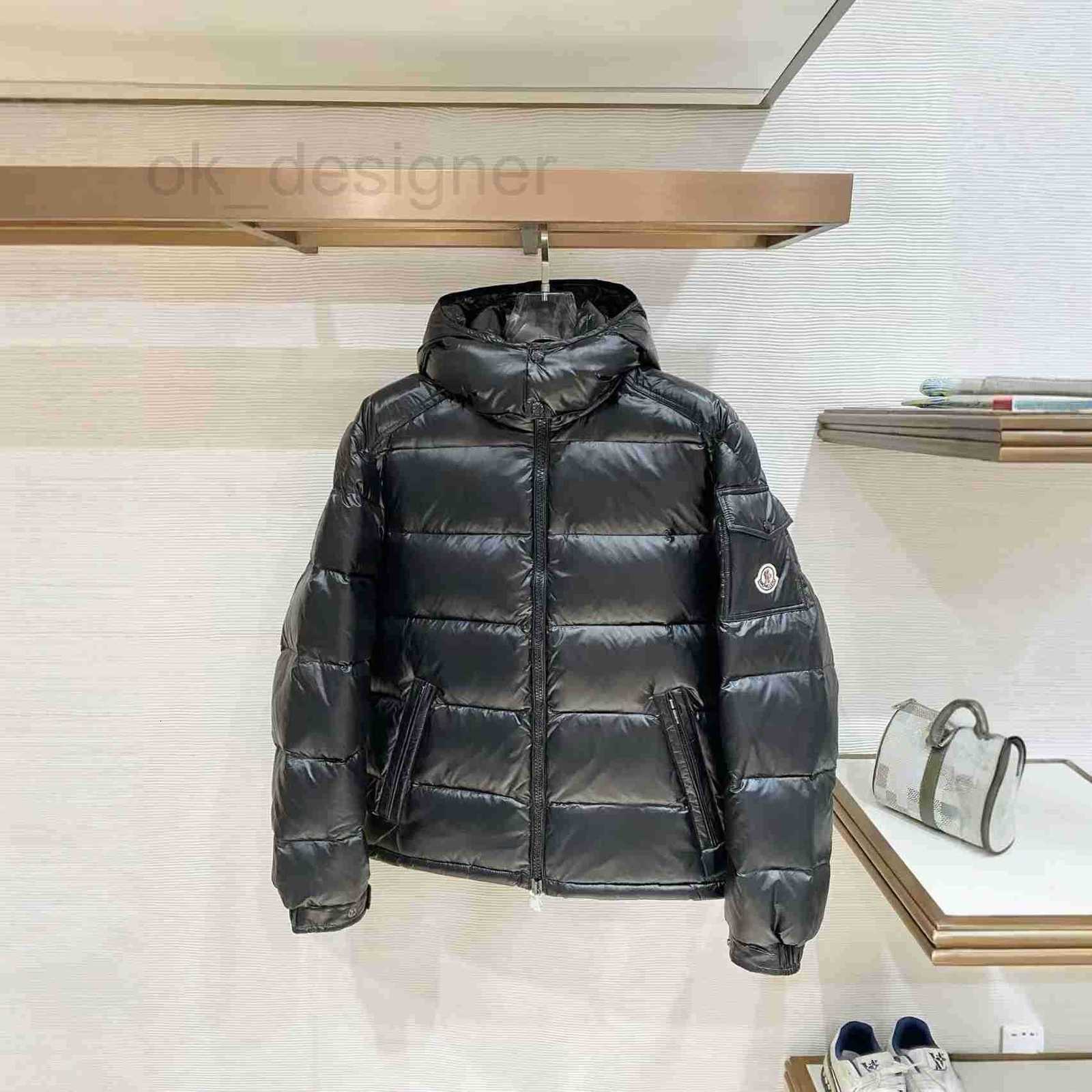 Men's Down & Parkas Designer M brand thickened winter high-end glossy down jacket, unisex short hooded waterproof coat U60M