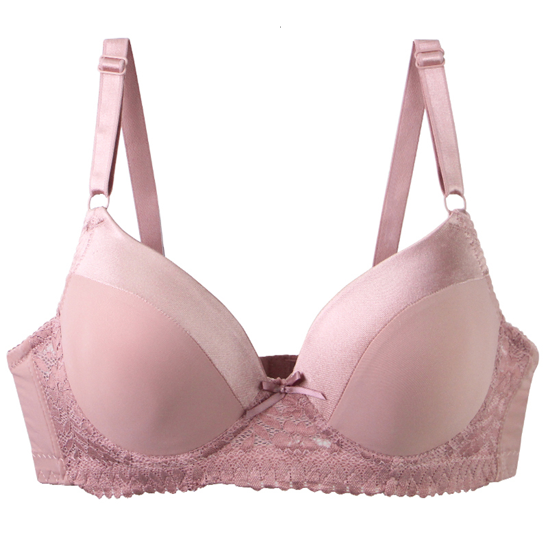 DaiNaFang Push Up Bras For Women Pink Blue Black Gray Beige White Burgundy Underwear Lace Minimize Seamless Lingerie dongdumaoyi
