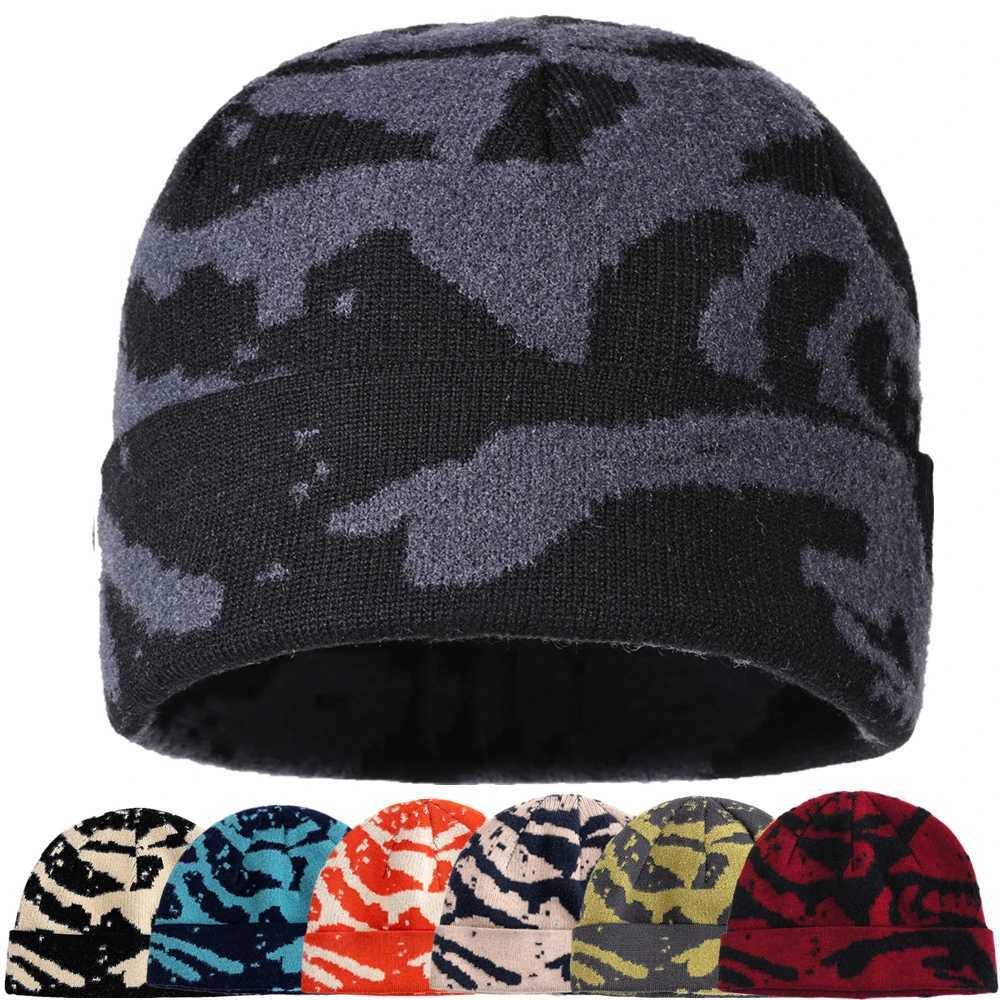 New Unisex Outdoor Skull Cap Fashion Geometric Printing Chic Winter Hats Sailor Style Hats For Men Women Autumn Ski Beanie Cap S261017BSXZ