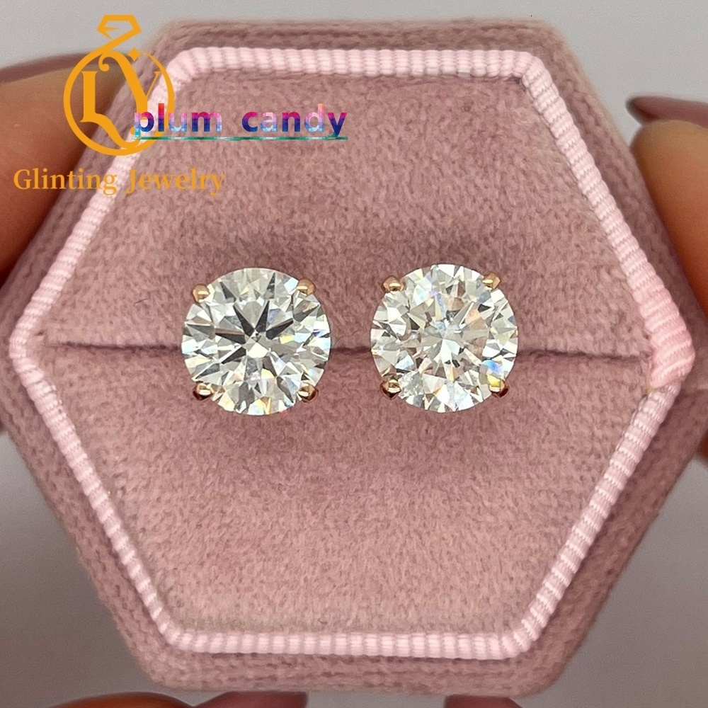 Fine Jewelry Earrings Drop Ship14k Gold Lab Grown Diamonds CVD Diamond Earring Woman Luxury Lab Grown Diamond Earing