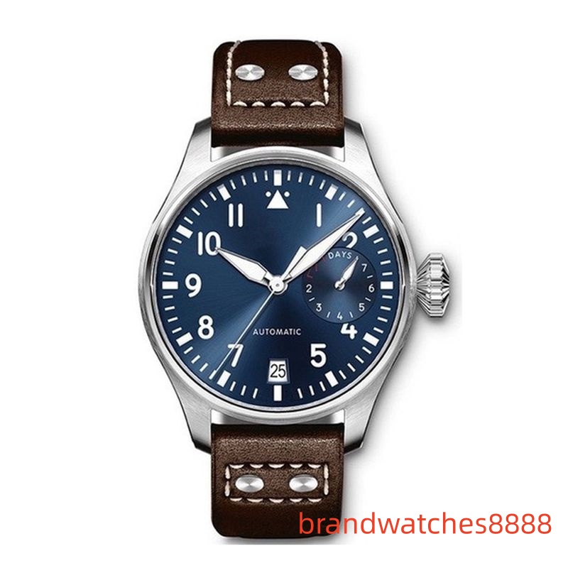 U1 Top-grade AAA Luxury Designer Watch Men Automatic Mechanical Big Classic PILOT'S Watches Le Prince Black Genuine Leather Wristwatches Montre