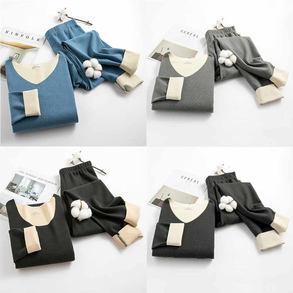 Autumn Winter Thermal Underwear Long Johns Men's Keep Warm Tops Pants Set Teenagers Pajama Thermo Undershirts Warmer Clothes 260922