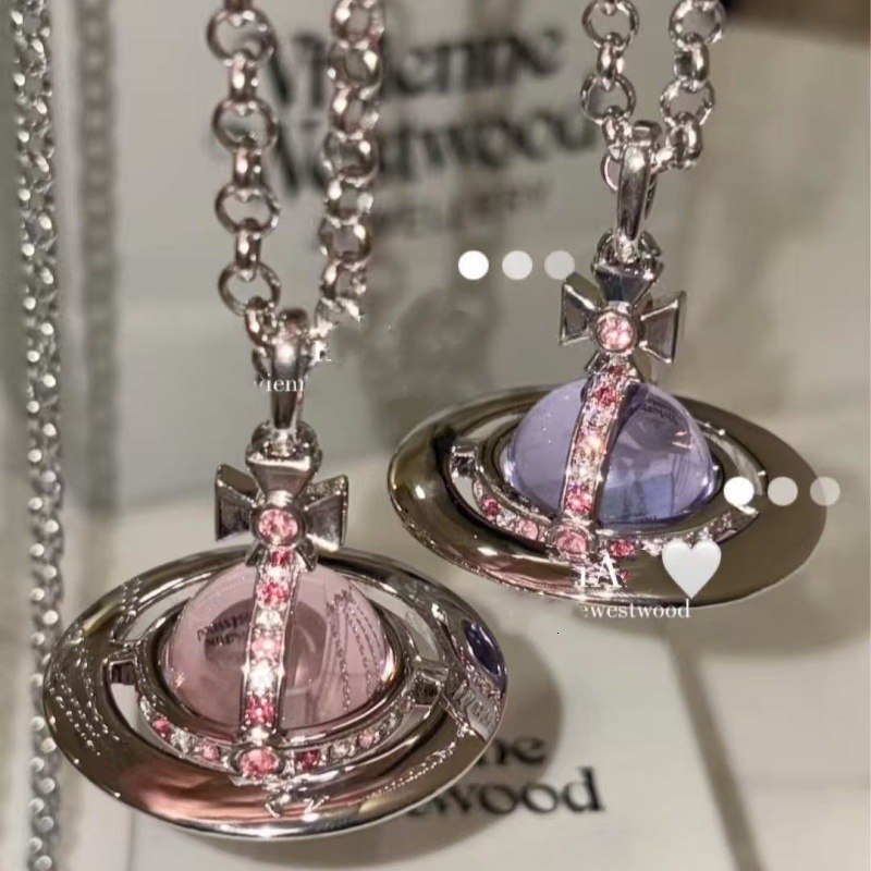 necklace Xijia Saturn large and medium-sized orb series necklaces for women, 10MM beads, logo clasp, collarbone chain, light luxury niche