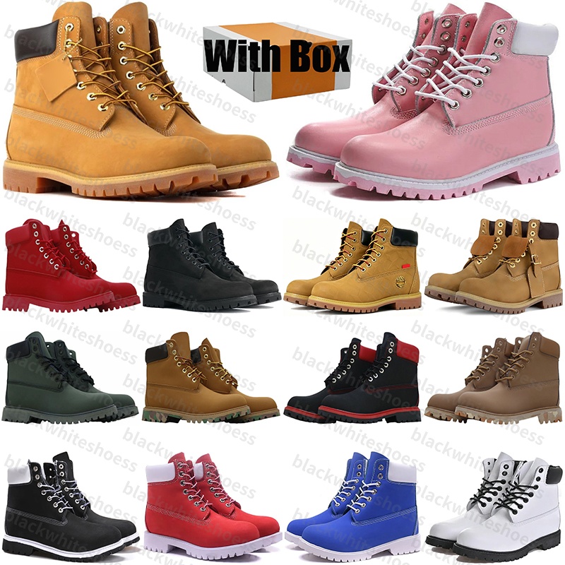 Free Shipping With Box Designer timbsrlands tim boots martin booties Shoes for mens womens winter Autumn bottes botte sneakers over the knee snow hi