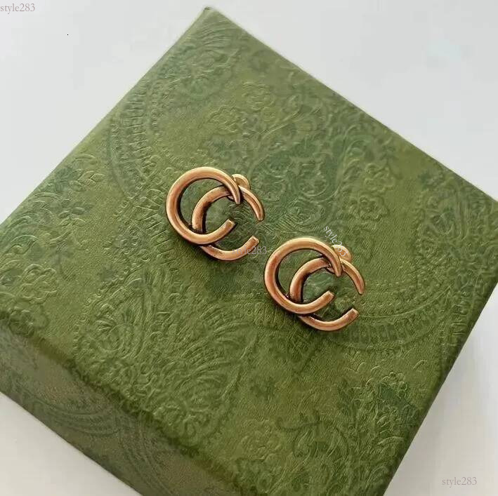 New Double gg Letter Earrings with Vintage Stamps and gucclyness jewelry Gold Earrings Designed for Women's Wedding gugu Birthday Gift Jewels 6