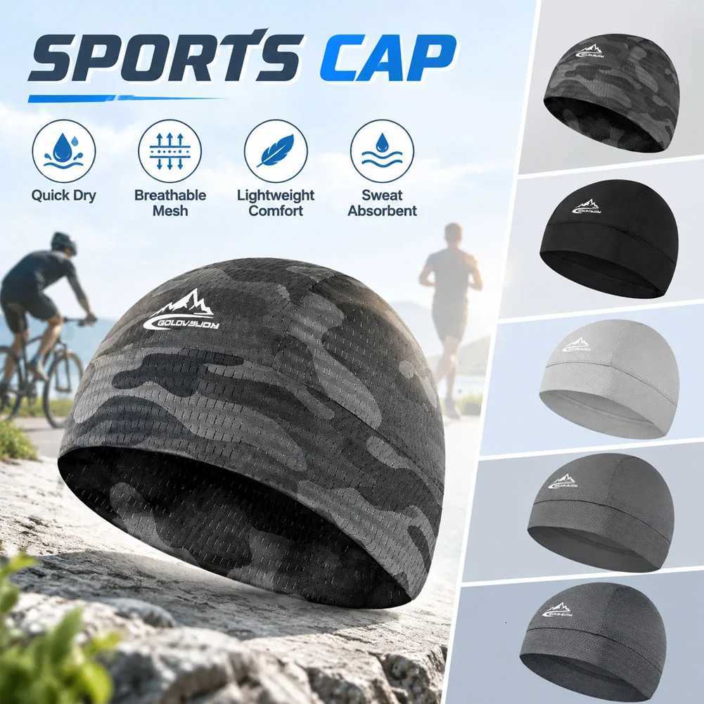 Beanie/Skull Caps Breathable Quick Dry Anti-UV Skull Beanie Cap Summer Absorbent Sports Sweat Cap Cycling Helmet Liner Moisture Wicking HatT261017