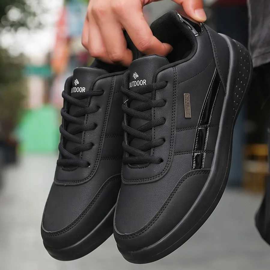 Casual Shoes Men Shoes Spring Autumn Waterproof Walking Sneakers Leisure Male Leather Sports Shoes Non-Slip Footwear Tennis for Men H261016
