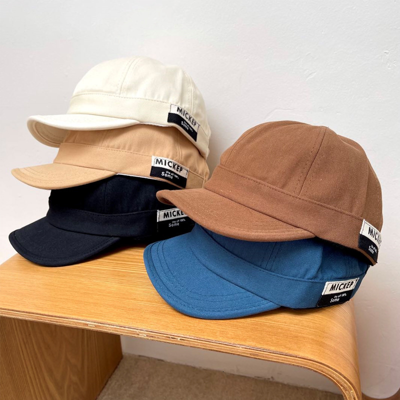 Niche Short Brim Baseball Women with Side Personalized Letters Korean Ins Trendy Brand Duckbill Cap Summer Fashion Hat for Men