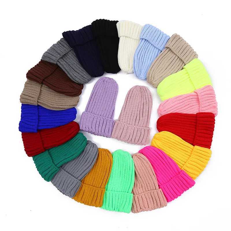 Beanie/Skull Caps Unisex Vertical Ribbed Knit Beanie Cuffed Solid Color Skull Cap Stretchy Warm Winter Hat for Daily Outdoor Street Fashion WearT261