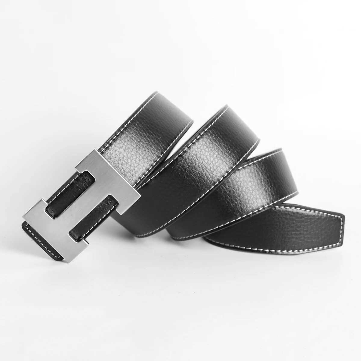 H Luxury Waist Designer Brand Belt Men High Quality Women Genuine Real Leather Dress Strap for Jeans Waisand Blue M261016